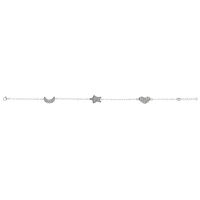 bracciale in argento con zirconi bianchi