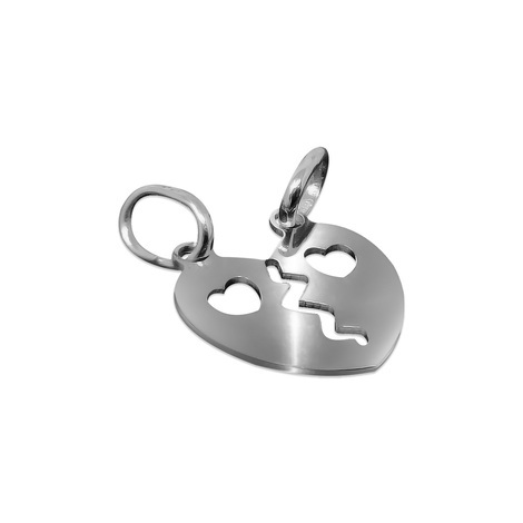 Ciondolo in argento cuore spezzato