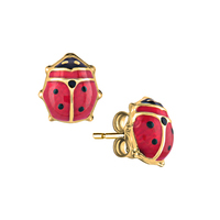 orecchini bimba coccinella in oro 18kt