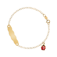 bracciale bimba con coccinella e nuvola oro 18kt
