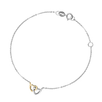 bracciale donna cuori intrecciati in oro 18kt