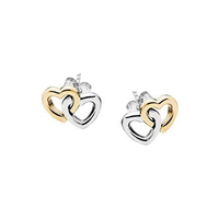 orecchini donna cuori intrecciati in oro 18kt