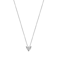 girocollino con centrale cuore in oro 18kt e zirc.