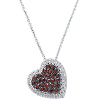 girocollo in oro 18kt con centrale cuore rubino