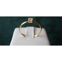 solitario 9kt ct 0.15 bianco