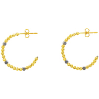 orecchini cerchio in oro bianco e giallo