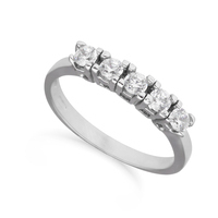 veretta in oro bianco 18kt con zirconi