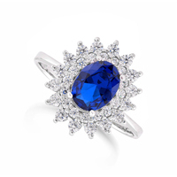 anello kate zirconi e zaffiro in oro 18 kt