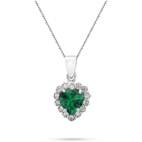 girocollo con cuore centrale in oro 18 kt