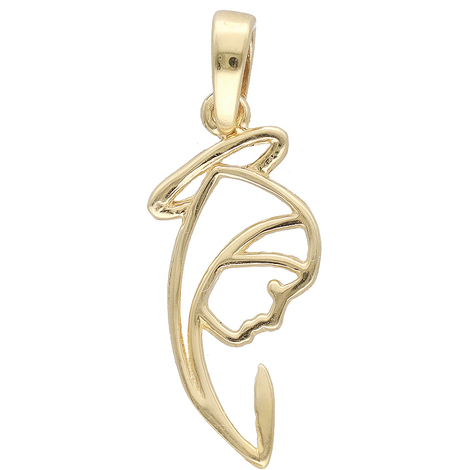 Ciondolo Madonna stilizzata in Oro giallo18 kt
