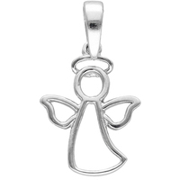 ciondolo a forma di angelo in oro bianco 18 kt