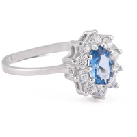 anello in oro 18 kt con zirconi topazio