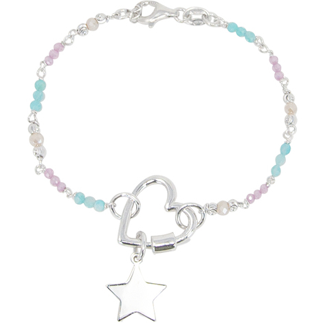 Bracciale cuore-stellain argento 