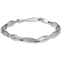 bracciale donna in oro bianco 18kt con beads