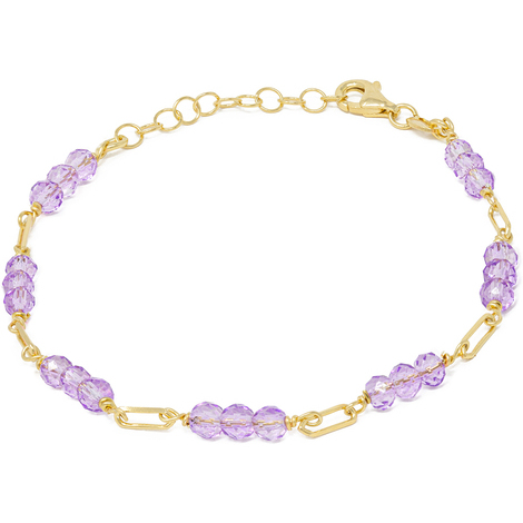 Bracciale in argento925 con cristalli lilla