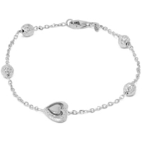 bracciale in oro 18 kt con cuore e sfere