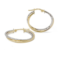 orecchini doppio cerchio in oro 18 kt