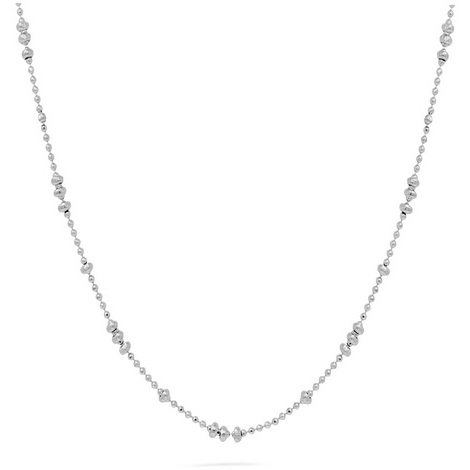 Collana in argento 925 con sfere 3+1 diamantate