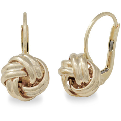 Orecchini monachella con nodo in oro 18Kt SarniOro