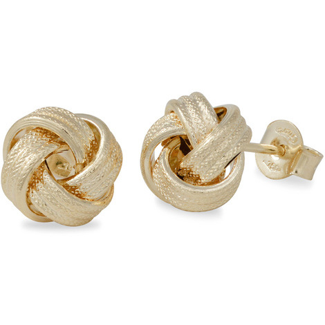 Orecchini a lobo con nodo in oro 18Kt SarniOro