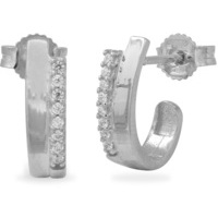 orecchini ovali oro 18kt con zirconi sarnioro