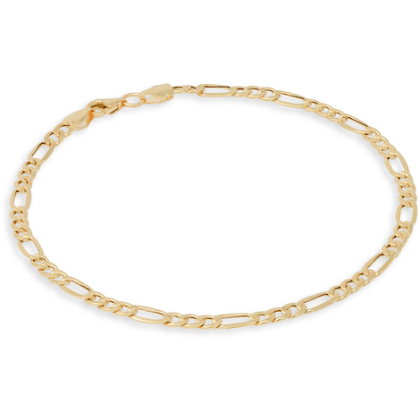 Bracciale uomo a catena figaro in oro giallo 18Kt 