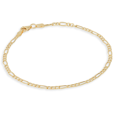 Bracciale uomo a catena figaro in oro giallo 18Kt 
