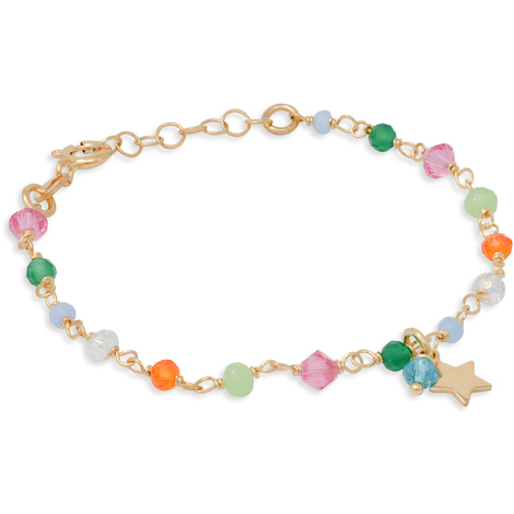 Bracciale in argento 925 gold e pietre colorate