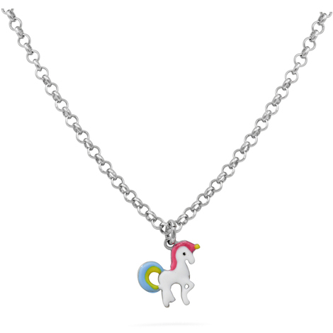 Collana da bimba in argento 925 con unicorno 