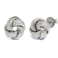 orecchini a forma di nodo in oro bianco 18kt 