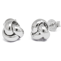 orecchini a forma di nodo in oro bianco 18kt