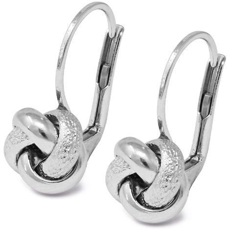 Orecchino da donna a monachella in oro bianco 18Kt