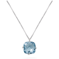 collana donna oro 18kt con centrale pietra topazio