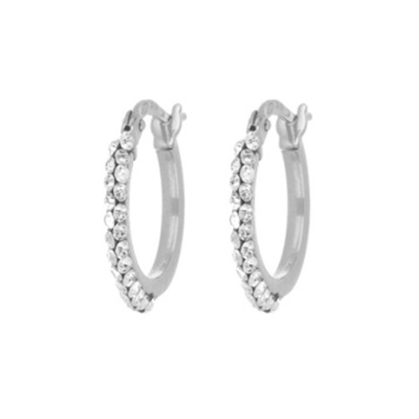 Orecchini da donna a cerchio in oro bianco 18Kt