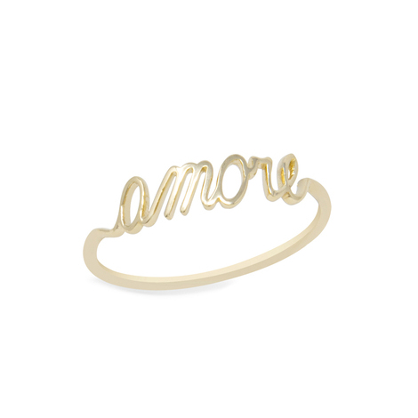 ANELLO DONNA  "AMORE" IN ORO GIALLO