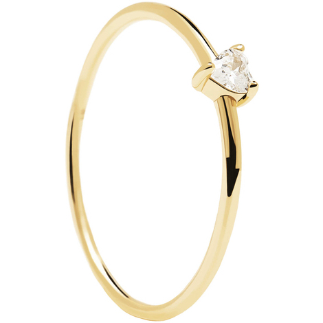Anello cuore mis.12 in argento placcato oro 18kt