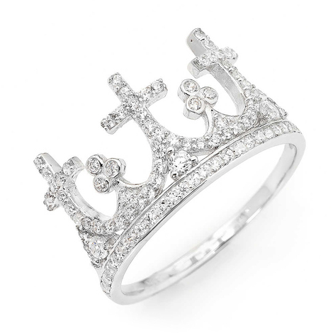 Anello amen in aregento con croci 