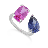 anello aperto con zirconi sognami cerimonia