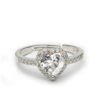 anello argento925 cuore bianco feeling jewels