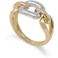 anello bicolore in oro 18kt sarnioro