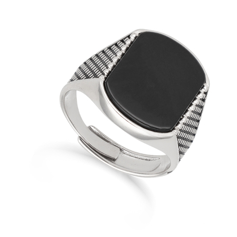 Anello chevalier da uomo in argento 925