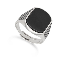 anello chevalier da uomo in argento 925