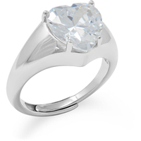anello chevalier in argento925 con cristallo cuore