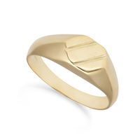 anello chevalier in oro 9 kt