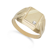 anello chevalier in oro giallo 9kt sarnioro