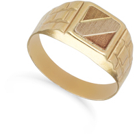 anello chevalier tre colori dell'oro 9 kt