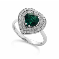 anello cuore smeraldo eureka