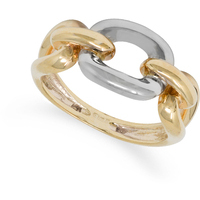 anello da donna a catena bicolore in oro 9kt 