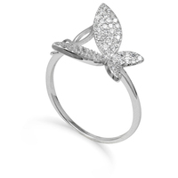 anello da donna con farfalle in argento 925 