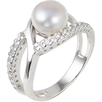 anello da donna in argento con perla bluamante